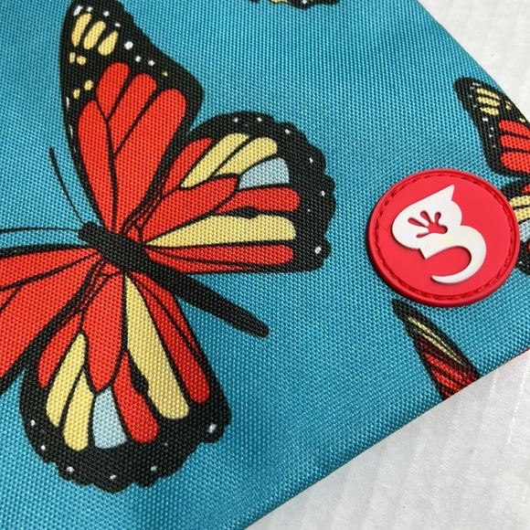 Geckobrands Swimsuit & Utility Bag Aquamarine Blue Butterfly Pattern - Picture 3 of 7